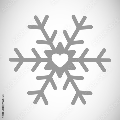 Schneeflocke mit Herz