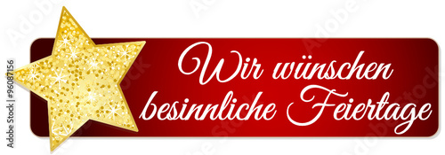 Wir wünschen besinnliche Feiertage 