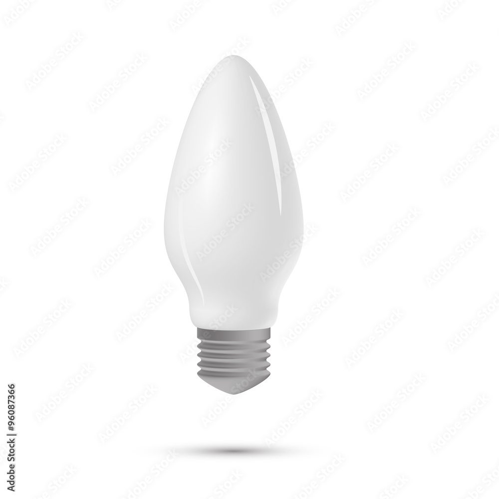 Matt lightbulb on a white background Matt lightbulb on a white background