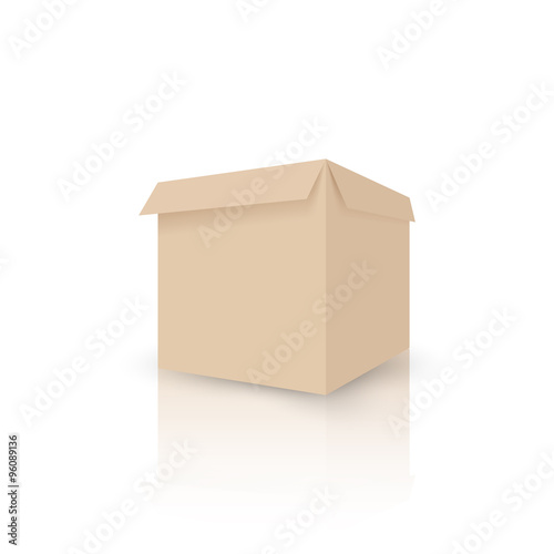 Open cardboard box