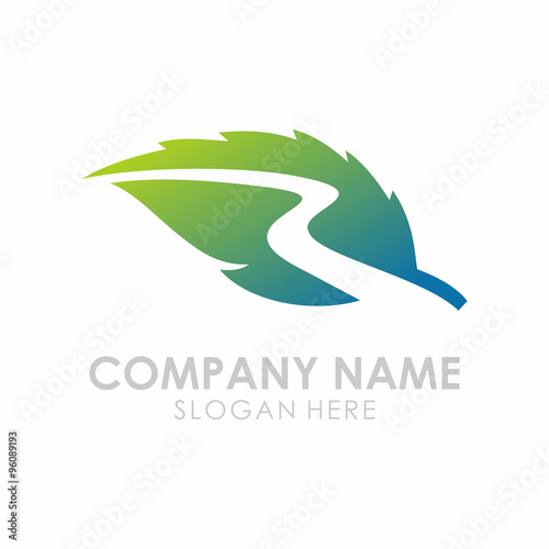 Initial R for River Leaf Farming Logo icon