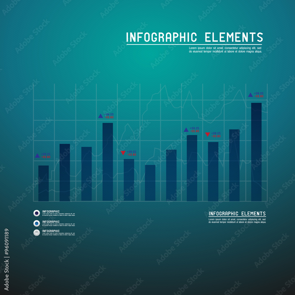 Set of different graphs and charts, vector eps10 illustration