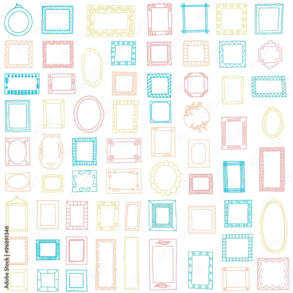 Hand-drawn frames Hand-drawn frames