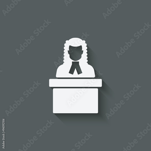 judge in wig symbol