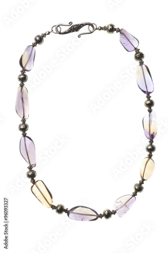 Wallpaper Mural tourmaline and sterling silver necklace isolated on white backgr Torontodigital.ca