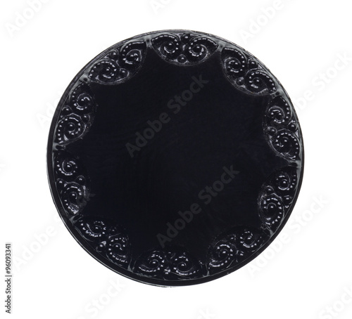Antique Victorian glass button isolated on white