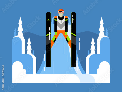 Ski jumping flat