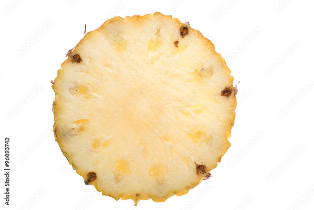 fresh Florida pineapple slice isolated on white fresh Florida pineapple slice isolated on white