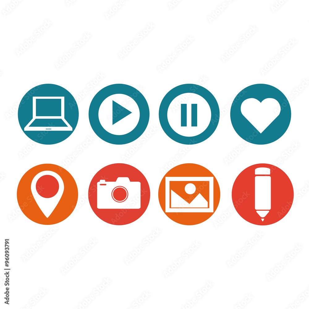 Icons for internet vector Icons for internet vector