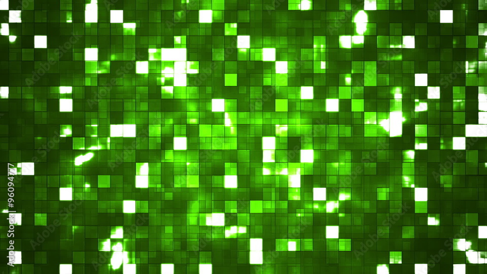 Broadcast Twinkling Firey Light Squares, Green, Abstract, Loopable, HD Broadcast Twinkling Firey Light Squares, Green, Abstract, Loopable, HD
