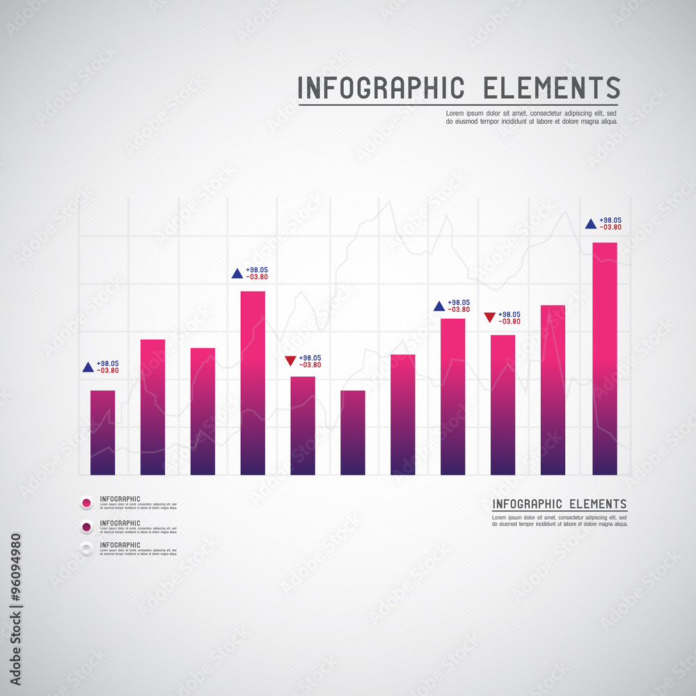 Set of different graphs and charts, vector eps10 illustration