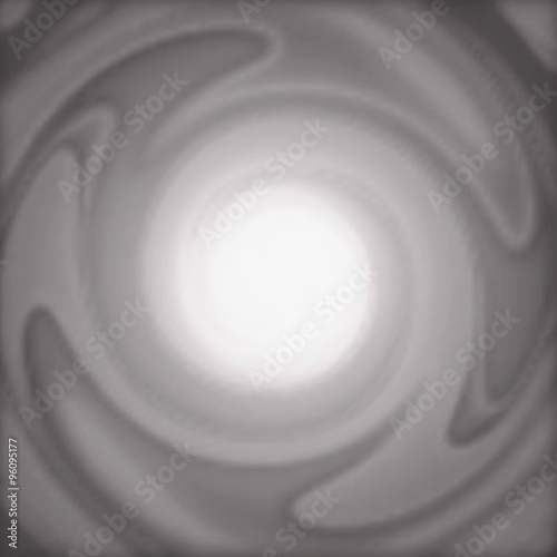 Vector black and white swirl background with white circle in the middle