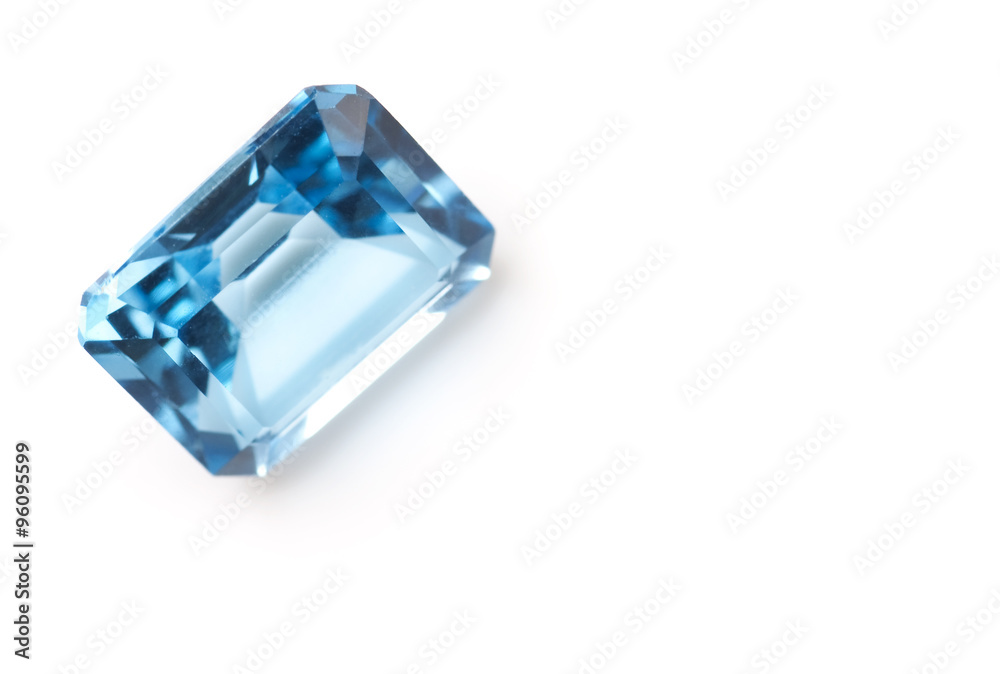light blue saphire isolated on white background light blue saphire isolated on white background