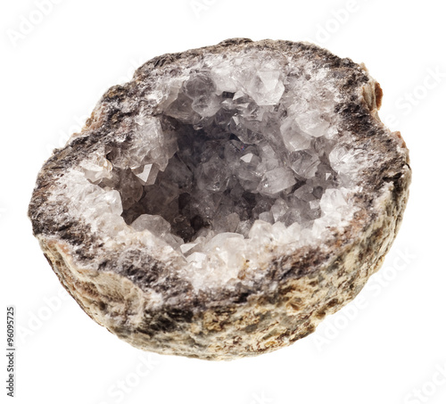 Картината върху платно quartz crystal geode isolated