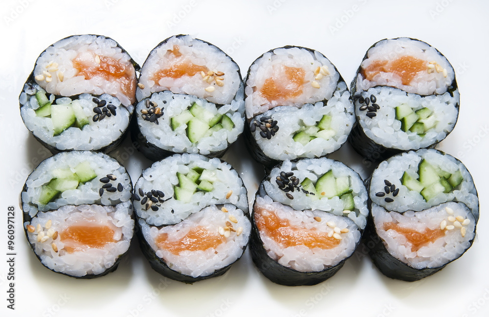delicious seafood sushi at a Japanese restaurant delicious seafood sushi at a Japanese restaurant