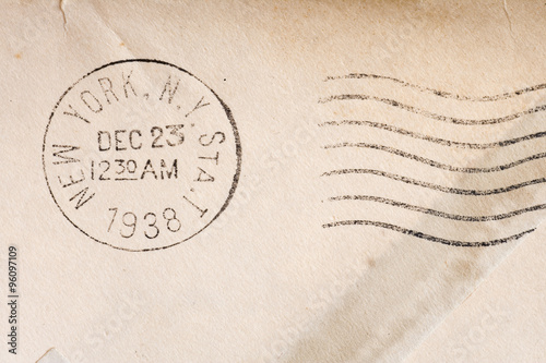 Vintage yellowed envelope