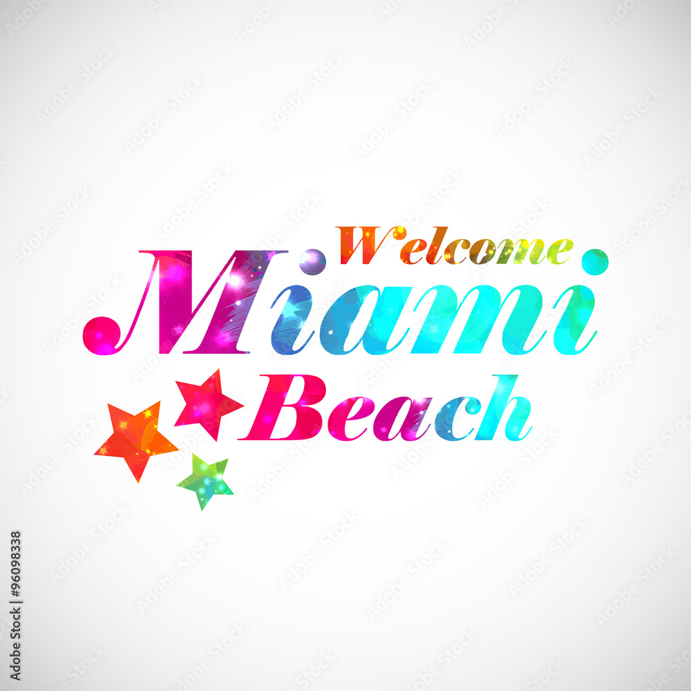 Rainbow welcome Miami bright print Rainbow welcome Miami bright print