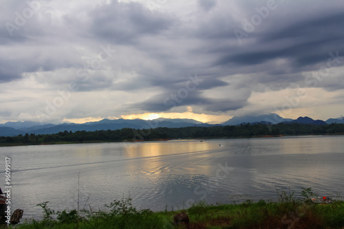 Vajiralongkorn dam at Khao Laem National Park in Kanchanaburi Province Thailand.
