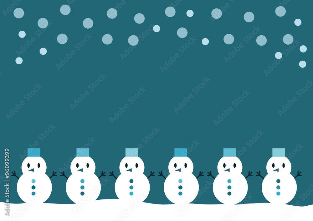 雪だるま イラスト 背景素材 フレーム Stock ベクター Adobe Stock