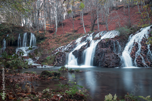 Waterfall Dokuzak in Strandja mountain, Bulgaria photo