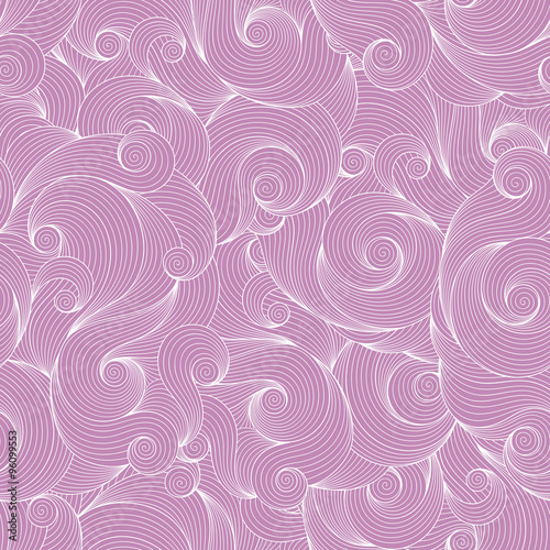 Doodle violet seamless background