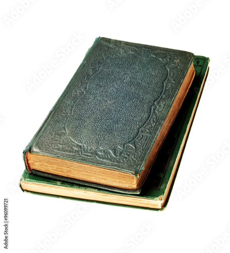Antique book from the 1800's isolated on white background