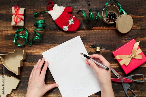 Christmas letter writing