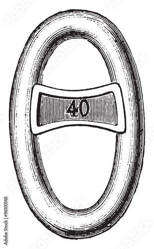 Reinforcement mesh, vintage engraving.