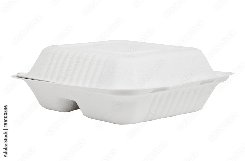 Styrofoam box on white background Styrofoam box on white background