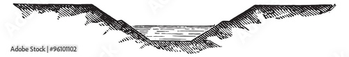 Profile of the typical inland, vintage engraving.
