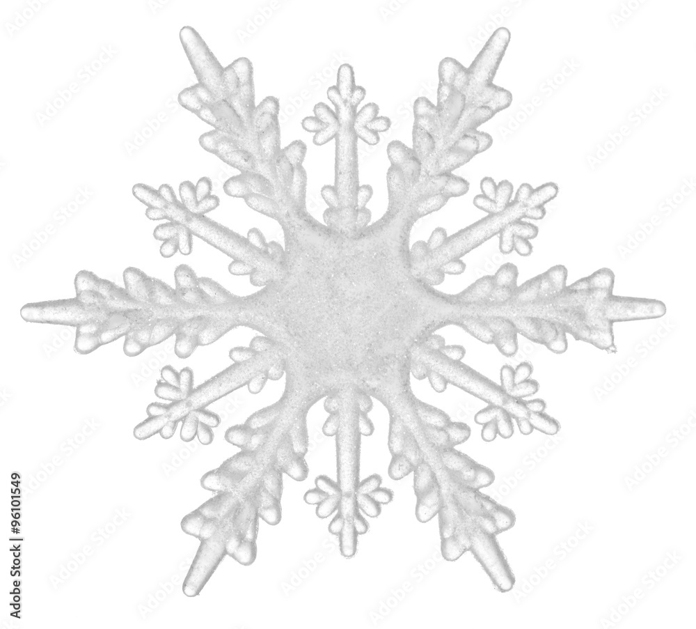 Weiss Snowflake A beautiful white snowflake isolated on a white background. Element for ...