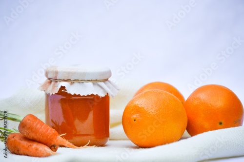 Jam with oranges and carrots