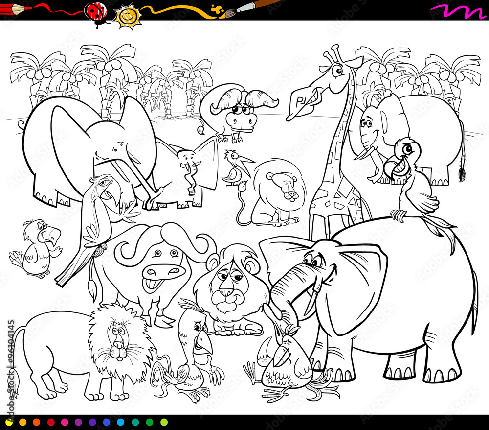 safari animals coloring book safari animals coloring book