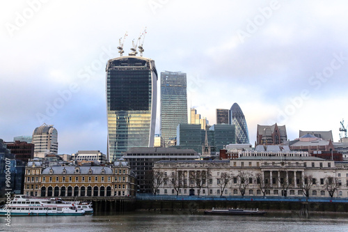 Skyline of London with Walki Talki