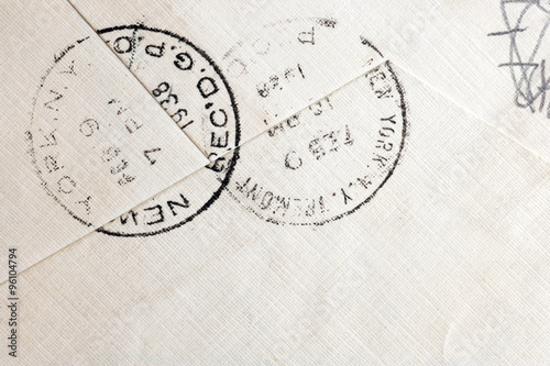 Vintage yellowed envelope