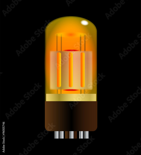Glowing Amplifier Valve