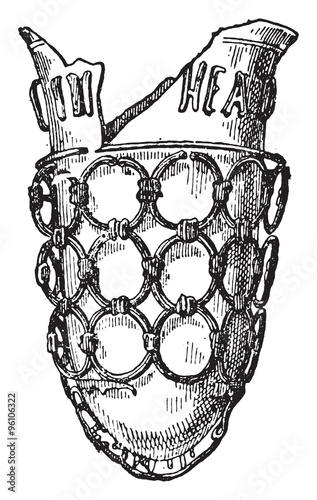Vase of Strasbourg, vintage engraving.