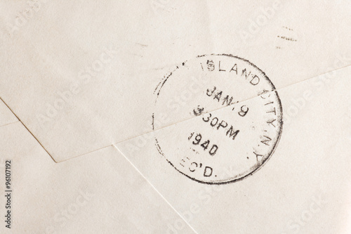 Vintage yellowed envelope