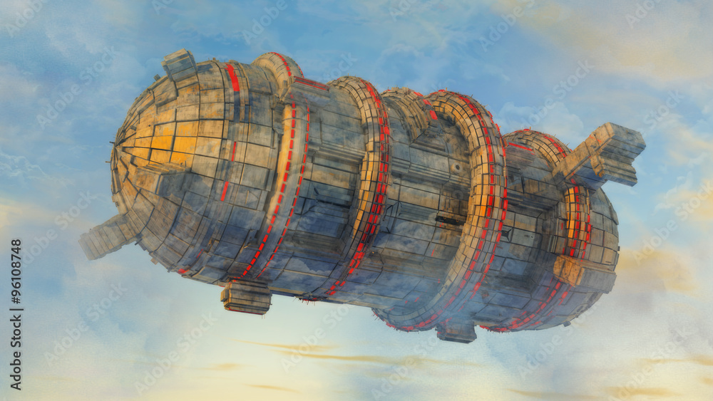 Obraz premium Futuristic UFO ship