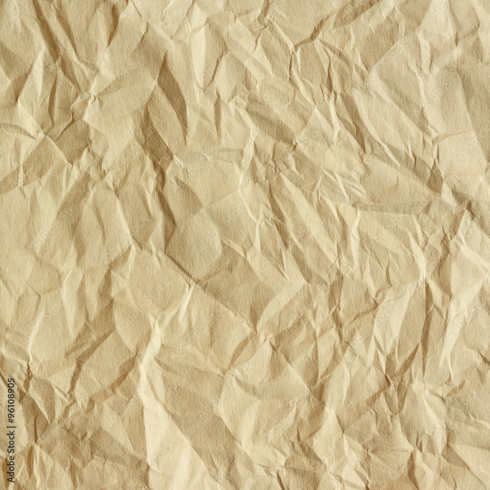 Old crumpled paper texture. Beige paper sheet as background. Stock Photo |  Adobe Stock