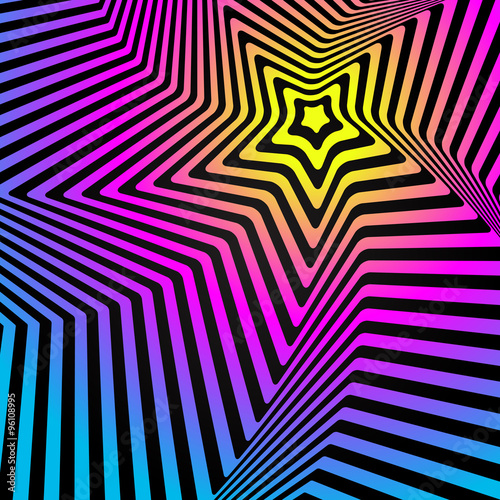 Abstract optic illusion - colorful background. Cmyk concept
