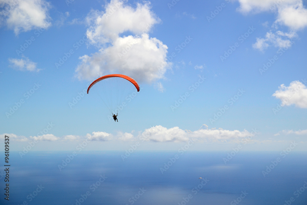 Paragliding with stunning views of the sea Paragliding with stunning views of the sea