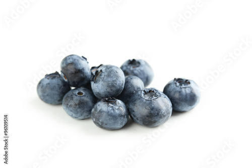 Blueberries isolated on a white