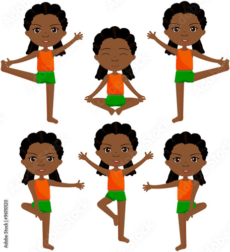 African girl with dreadlocks doin morning work-out