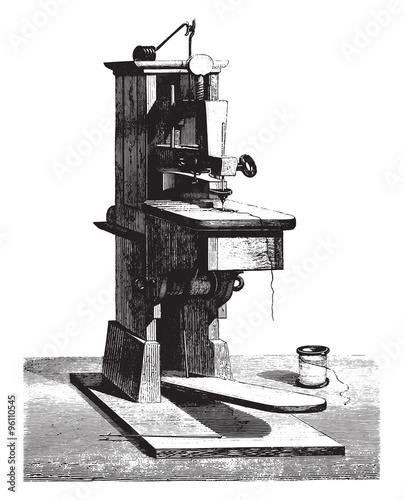 The first sewing machine invented by Thimonnier given at the Con