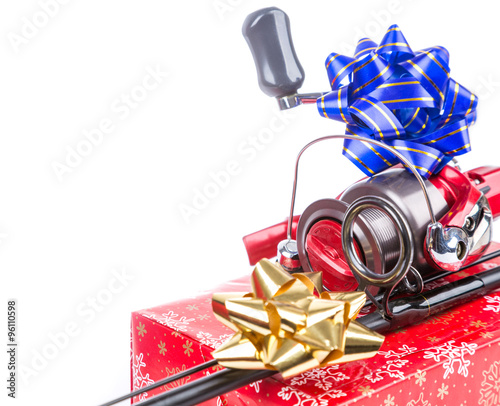 Принти на полотні christmas gift in box for fishers