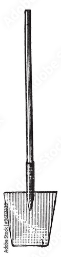 Spade, vintage engraving.