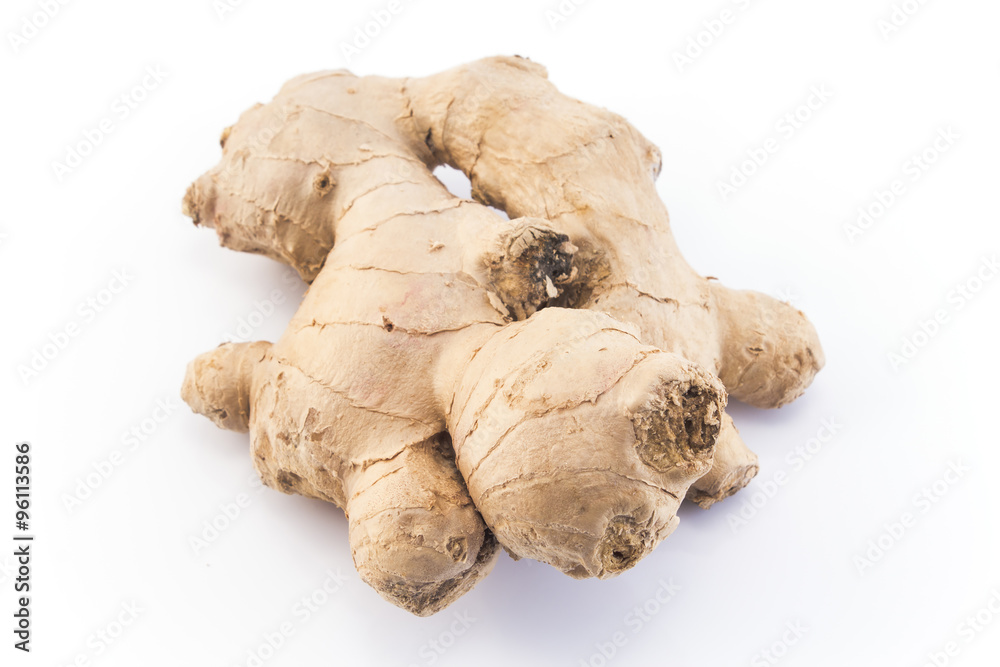 Ginger root isolated on white