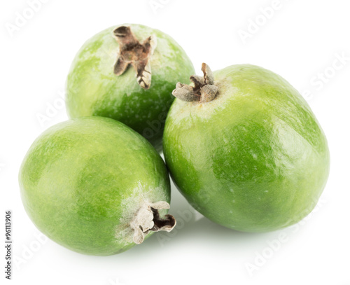 tasty feijoa isolated on the white background