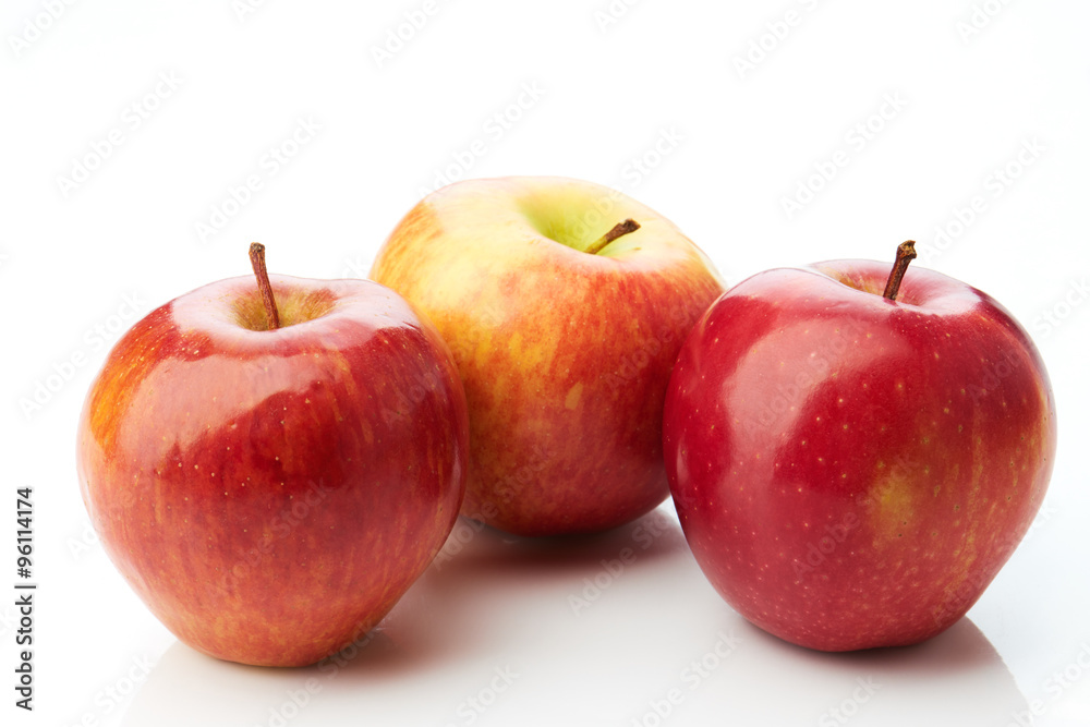 Three red apples Three red apples